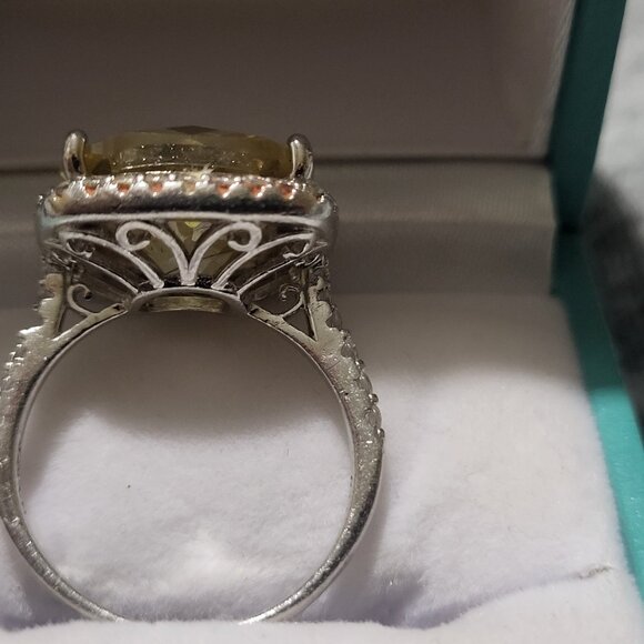 statement Ring with yellow cz set in 925 NWOT!!!!! - Picture 6 of 10